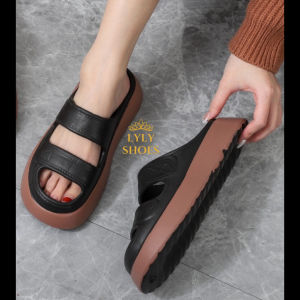 Sandal Balance Wanita 2 Tali Jelly Slip-On Import Wanita Eva Rubber Ringan Nyaman Dipakai Lentur Tidak Licin Anti Slip 2301-A1