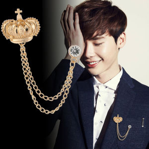 1 Piece Mens Elegant Lapel Pin Badge with Chains Brooch Pin for Suit Tuxedo - 50 Styles Available