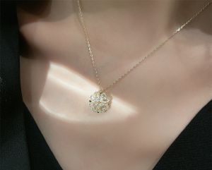 Kavenos new arrived 2 ways wear necklace 4 leaves diamond simulated
