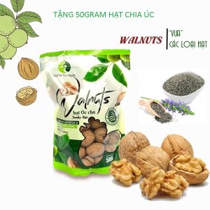 [ HCM TẶNG 25GRAM HẠT CHIA ÚC ] Hạt Óc Chó vàng Mỹ - Quả óc chó Mỹ túi 500g - HẠT ÓC CHÓ VÀNG CHANDLER - walnuts - Hạt Óc Chó vàng còn vỏ NK Mỹ TH FONUT giòn ngọt không bị hôi dầu – đóng gói Việt Nam