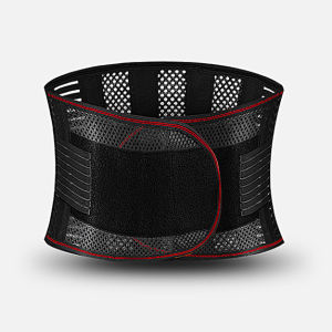 เข็มขัดกีฬาแผ่นเหล็กระบายอากาศรองรับการบีบอัดเอว