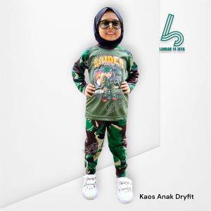 Baju anak / kaos Tentara anak Stelan / Kaos TNI anak tangan panjang / Baju Loreng anak