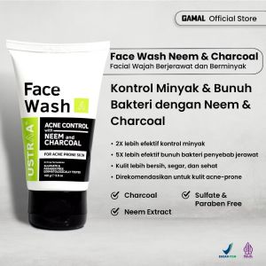 GAMAL Ustraa Face Wash Oily Skin 100gr Sabun Cuci Muka Untuk Wajah Berminyak Facial Ustra Oil Control