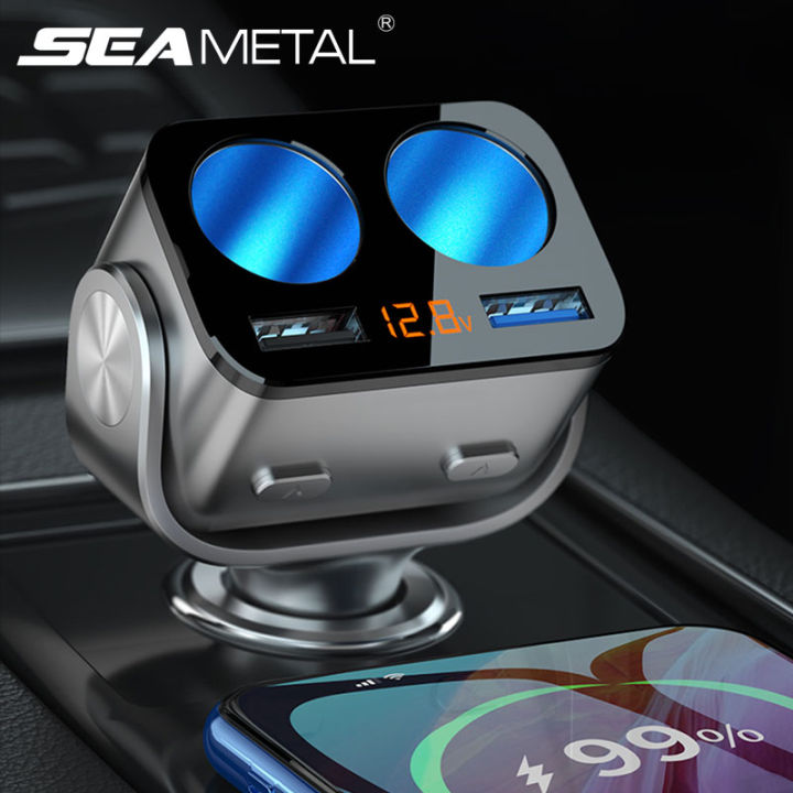 12V/24V Car Chargers USB Socket Splitter Dual QC 3.0 90W Quick Charge ...
