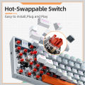 [จัดส่งภายใน 3 วัน]Machenike K500 Hot Swappable Mechanical Keyboard สามโหมดไร้สายบลูทูธ/2.4G/คีย์บอร์ดแบบมีสายคีย์บอร์ดเล่นเกม 90% คีย์ RGB Backlit wireless keyboard. 