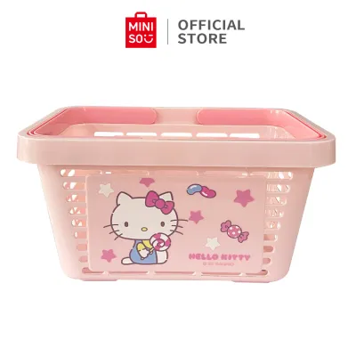 Miniso Sanrio Keranjang Penyimpanan Storage KontainerBox Plastik Box Organizer Serbaguna Portabel