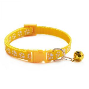 Kalung Kucing Lonceng Hewan Peliharaan Tali Leher Anjing Kecil Lonceng Pet Collar Dog Kitten Adjustable Motif Tapak Kaki Barang Unik Murah Import -REX-MART (BAYAR DITEMPAT/COD)