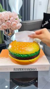 Quivlox Creative Burger Tissue Box Novelty Decorative Living Room Table Napkin Holder Kotak Meja
