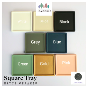 The Leaferie Square Tray (4 sizes) Matte plant pot trays . base . flowerpot . ceramic planter saucer