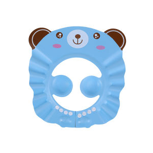 Cartoon Animal Baby Shower Cap Hair Wash Hat Shampoo Shield Adjustable for Newborn Infant Ear Protection Kids Shampoo Bath Head Cover Ear Protection
