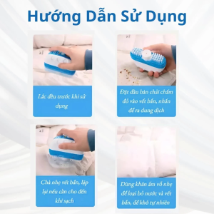 Bàn Chải Giặt Khô Quần Áo 3in1 Đa Năng 100ml – Giặt Sạch Không Cần Nước An Toàn Cho Mọi Chất Liệu