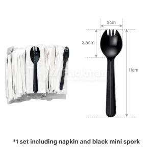Disposable Plastic Utensils Set Fork Spoon Spork Food Grade Cutlery for Parties Takeaway and Catering