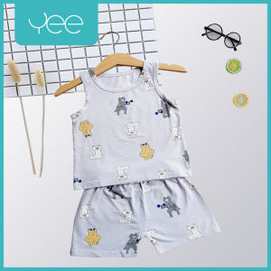 YeeShop ชุดเสื้อกล้ามเด็กผู้ชาย/เด็กผู้หญิง หลากสี หลายลาย  ไซส์ 80#/6-12เดือน 90#/12-18เดือน 100#/18-24เดือน 110#/24-30เดือน 120#/30-36เดือน 130#/3-4ปี 140#/4-5ปี  (A 1 0107）