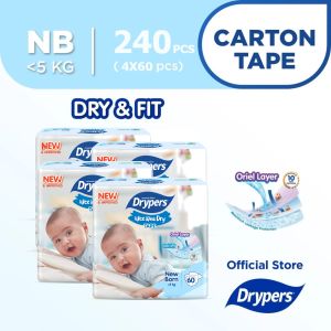Drypers Wee Wee Dry Tape Baby Diaper NB (0-5kg) - Carton
