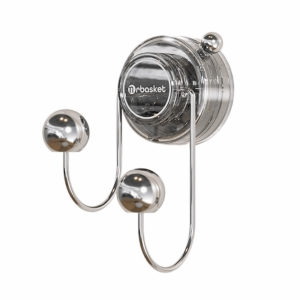 SIDSI INS Suction Cup Hooks No-punch Wall Hanging Clothes Storage Rack Reusable Double Hooks Coat Hanger for Door Rear