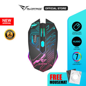 Mouse Gaming Alcatroz X-Craft Classic Series 2400CPI High Definiton Gaming Mouse 7 Colour Light Effect with 4 Button