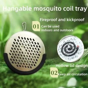 Hanging Mosquito Coil Box Outdoor Fire Prevention Incense Diffuser Fishing Field Mosquito Coil Box