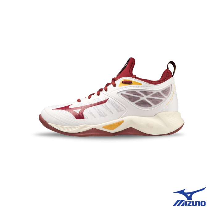 Red and white mizuno best sale volleyball shoes