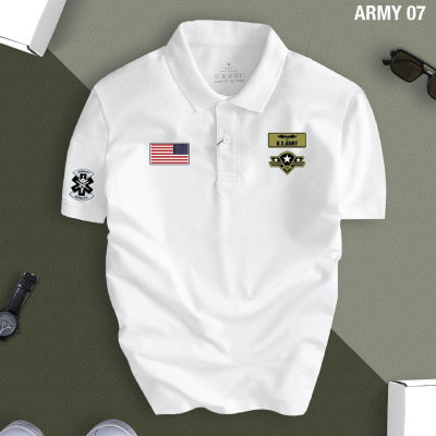 Áo thun POLO USA ARMY cổ bẻ BASIC CVC vải cá sấu sang trọng, lịch lãm, thoáng mát