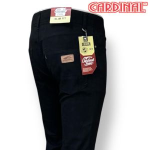 Celana CARDINAL Kanvas Panjang Pria Dewasa Tebal Hitam Size 27-38