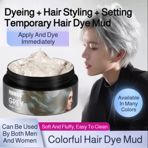 💕Fashionable and Cool💕Long-Lasting Styling Colored Hair Wax Hair Mud Long-Lasting Fragrance Natural Fluffy Styling Moisturizing Hair Wax for Men持久定型彩色发蜡