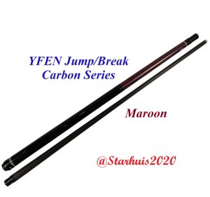 YFEN Carbon Break & Jump Cue Stik Brik Bola Lompat Professional Break Cue 13mm tip Carbon Fiber Shaft