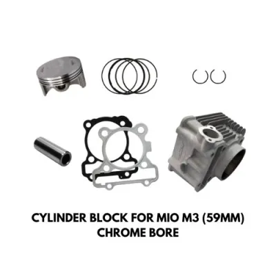 JVT CYLINDER BLOCK FOR MIO i125 M3 (59MM) CHROME BORE
