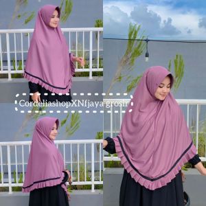 GRATIS ONGKIR Hijab Gotik Lipit Lis Bawah Jumbo Terlaris / Kerudung JUMBO Syari / JILBAB JUMBO Syari Terbaru 2021