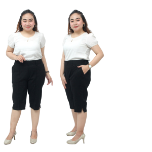Celana pendek jumbo karet setengah polos / baggy pant jumbo pendek / celana pendek model big size / karet melar / celana kasual jumbo / celana santai jumbo