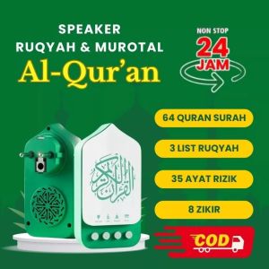 Speaker Murottal Al Quran Lampu Tidur Bisa Nyala 24 JAM Quran Surah Dzikir Ruqyah Speaker Portable