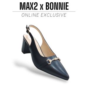MAX2 x Bonnie Sparkling Pointed Block Heels 2.5-Inch Durable Anti-Slip Online Exclusive