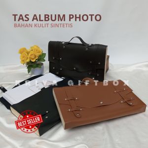 Tas Album Foto Terlaris Bahan Kulit Sintetis | Tas Album Foto A4 Custom Logo