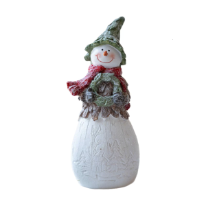 Miniature Festives Snowman Family Figurine Ornament Desktop Centerpieces Resins Craft Christmas Holiday Decors Accent