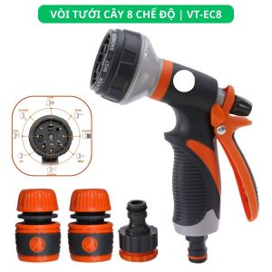 Vòi tưới cây EC 8 chế độ 10 Mét Dây 16mm Chống Cháy Nổ - Vòi Xịt Tưới Cây Rửa Xe