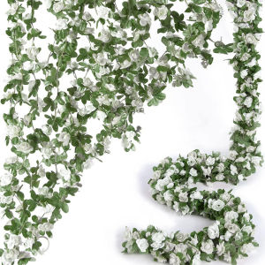 2.5 Meters Rose Artificial Flowers Christmas Garland Wedding Home Room Spring Garden DIY Fake Plant