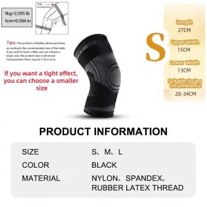 Knee Support Knee Pain Elastic Nylon Sport Compression Knee Pads Sports Fitness Basketball Running Working Out Cycling Weightlift Knee Support 1PCS