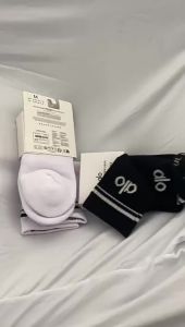 New alo Individually packaged yoga socks All-season couple socks: long mid-calf and short styles suitable for running made with combed cotton