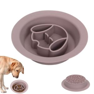 JOYPICKS Round Slow Feeder Dog Bowl Silicone Anti-choking Feeding Bowls Boredom Reducer Non-Toxic Cat Treat Feeder Pet Supplies
