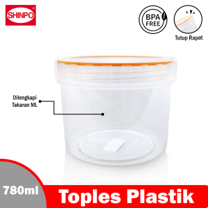 SHINPO Toples Plastik Ukuran L 780 ML Tempat Cemilan Food Storage Wadah Makanan SPO-SIP-351L