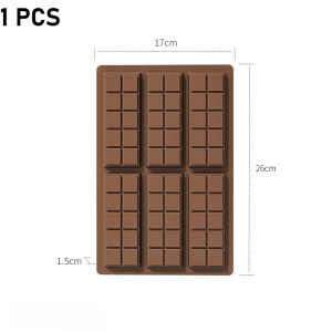 Non Stick Chocolate Mold Silicone Rectangle Baking Tools 60 Grids Dubai Bar DIY Wax Melt Biscuit Barangan Pembakar