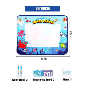 Magic Water Drawing Mat Coloring Doodle Mat with Magic Pens Montessori Toys Painting Board Educational Toys for Kids