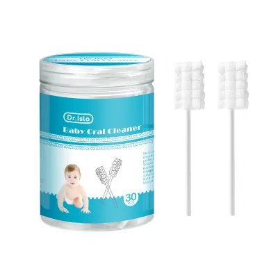 Dr.isla sikat gigi bayi / pembersih lidah bayi new born / pembersih lidah bayi / perlengkapan bayi QJ02 30pcs Baby Mouth Cleaner / Pembersih Mulut Bayi / Baby Oral Cleaner Kapas Batang Sikat Gigi Sikat Bayi Lidah Untuk Bayi 0-3 Tahun sikat pembersih lidah