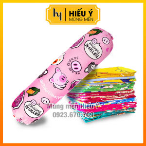 Vỏ gối ôm cotton dây rút 2 đầu dài 95cm vỏ ôm áo gối ôm - HÌNH THẬT | Mùng mền Hiếu Ý