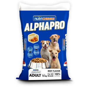 10kg NutriChunks Alpha Pro Regular Bites Puppy Bites All Stages Puppy Dry Food Essentials
