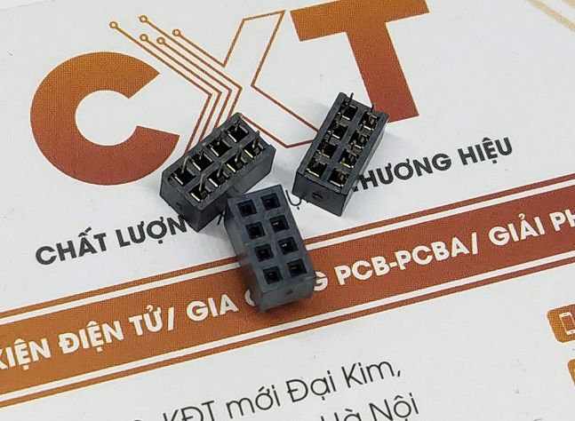 Jump cái đôi 2x4P 2.0mm cao 4.3mm - Chân thẳng (5c)
