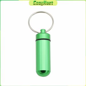 C.N. Aluminum Keychain Medicine Box Portable Mini Travel Medicine Box Vitamin Box