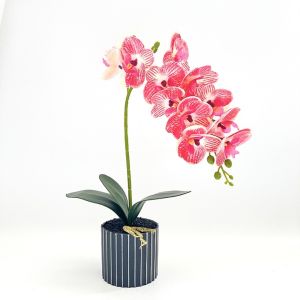 FLORI Flower Pot Simulated Butterfly Orchid Multi-Bloom DIY Plastic Fake Flower Faux Flowers Artificial Orchid Bonsai Home Decor
