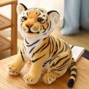 2026 as23cm Simulation Baby Tiger Plush Toy Stuffed Soft Wild Animal Forest Tiger Pillow Dolls for Kids Birthday Gift