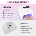 DOYADA Rechargeable UV LED Nail Lamp Professional Fast Curing Lamp for Gel Nail Polish Automatic Sensor Cordless UV Light for Nails with 4 Timers and LCD Display. 