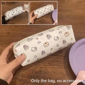 💟【Special price】💟Be Cools Sweet Cute Hello Kitty Printed Pencil Case Cosmetic Bags Large Capacity Portable Girly Storage Bag KT Cat Stationery Pouch Gifts